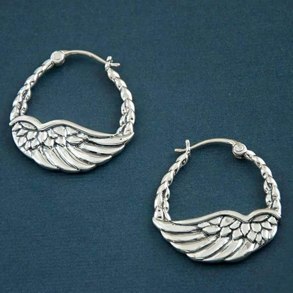 Angel Wing Silver Baali Earrings