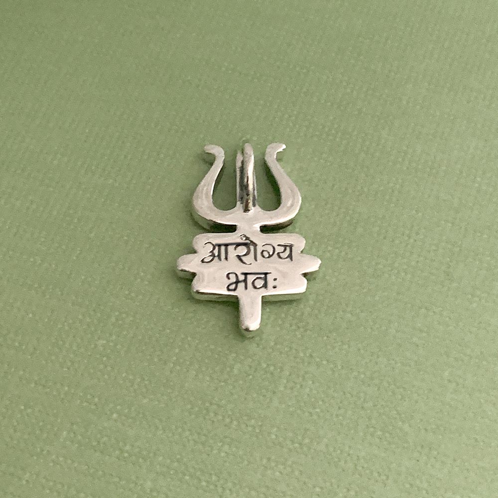 Arogya Bhava Silver Trishul Pendant