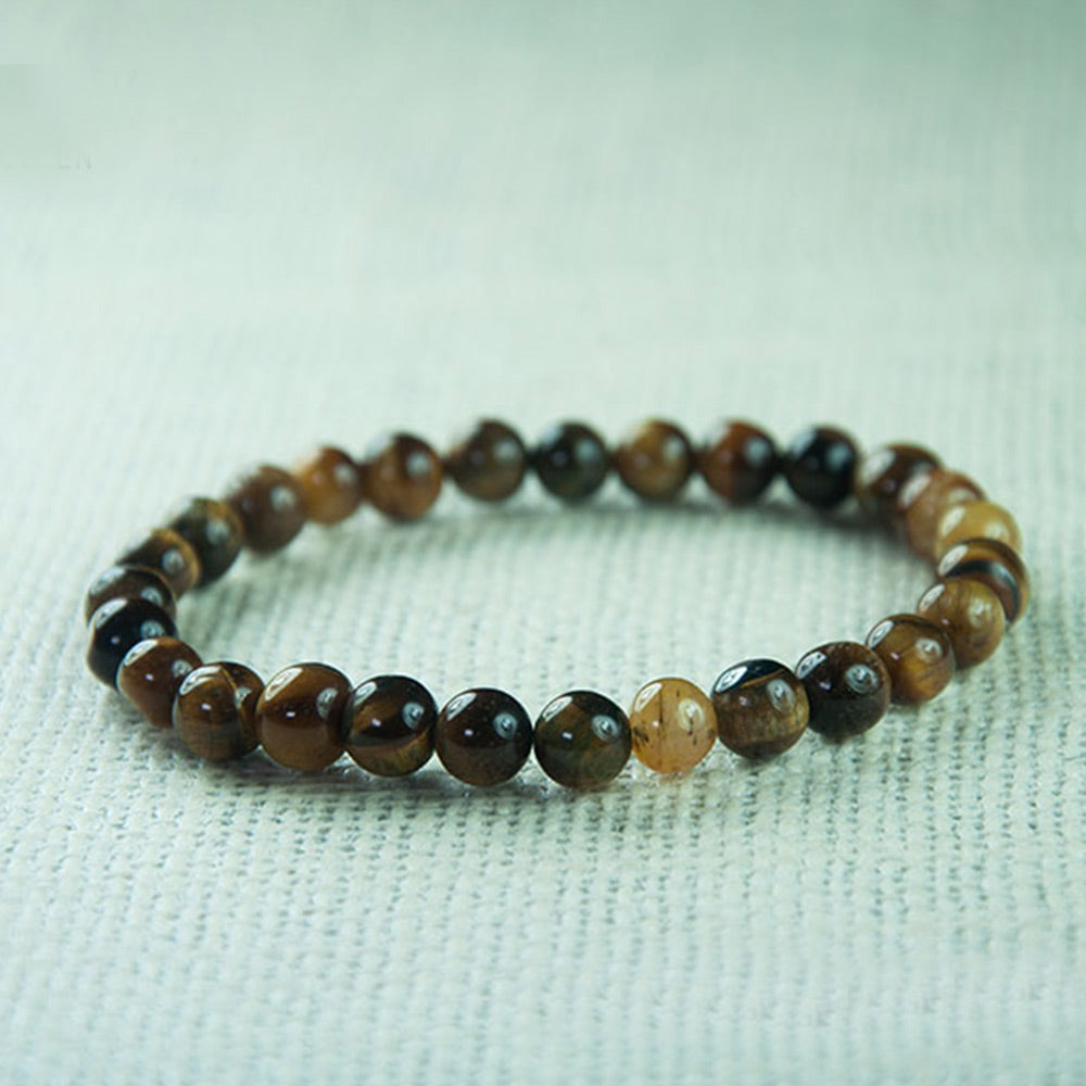 Tiger's Eye Elastic Bead Bracelet-Large