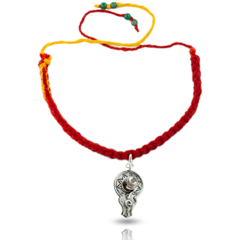 Bholenath Shivling Silver Charm Lumba Moli Rakhi Bracelet