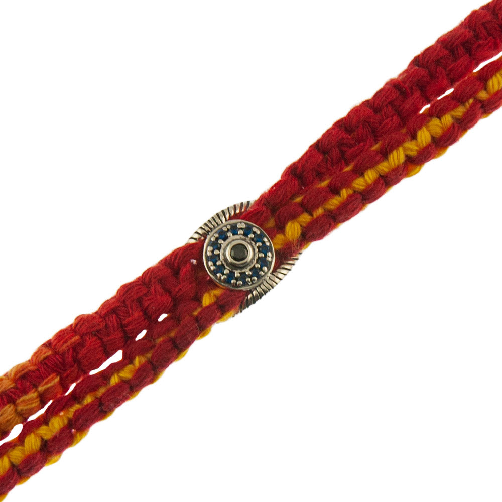 Evil Eye Protection Silver Story Bead Moli Rakhi Bracelet