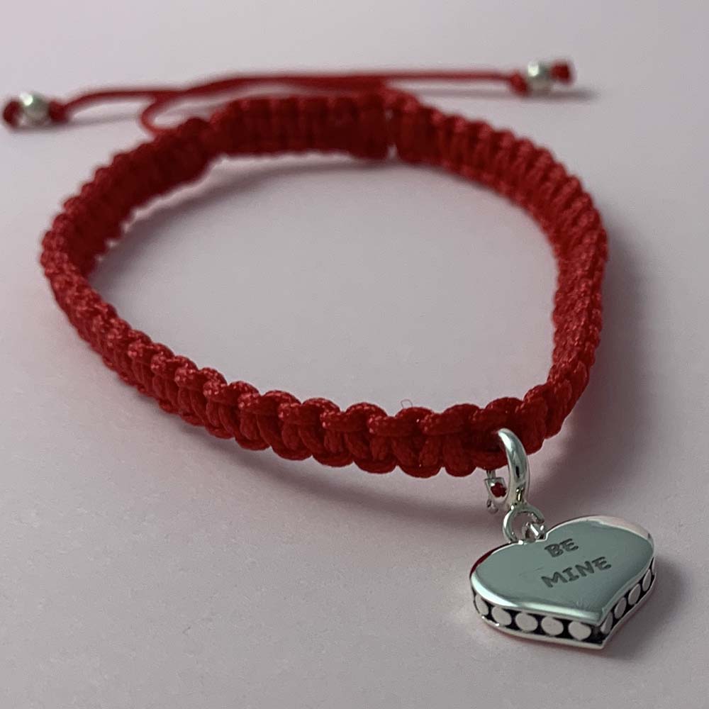 Be Mine Silver Charm with Simply Charming Friendship Charmholder Bracelet