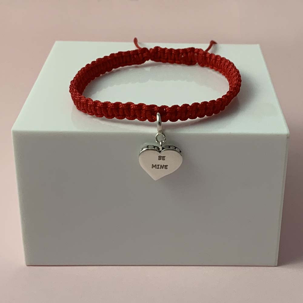 Be Mine Silver Charm with Simply Charming Friendship Charmholder Bracelet