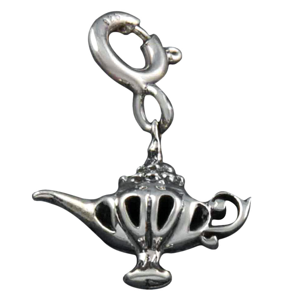 Magic Genie Lamp Silver Charm