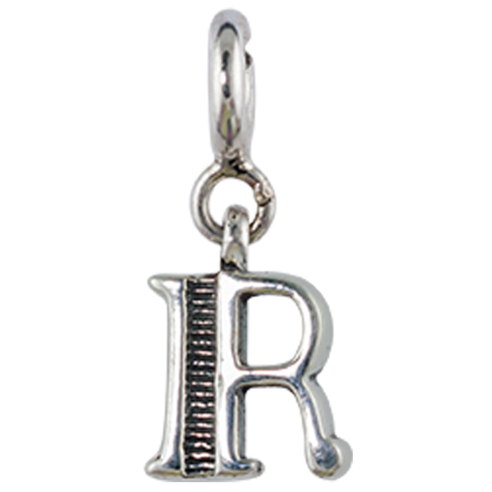 Letter R Silver Charm