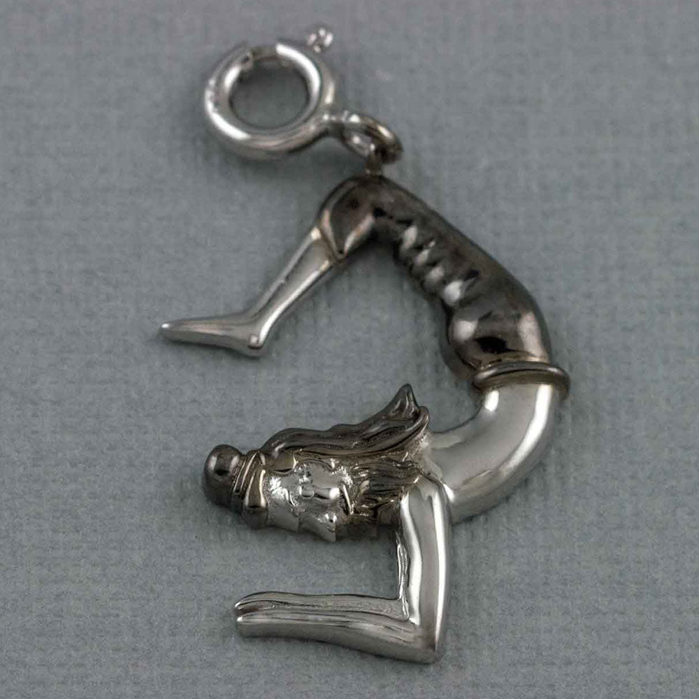 Yogi Scorpion Pose Silver Charm