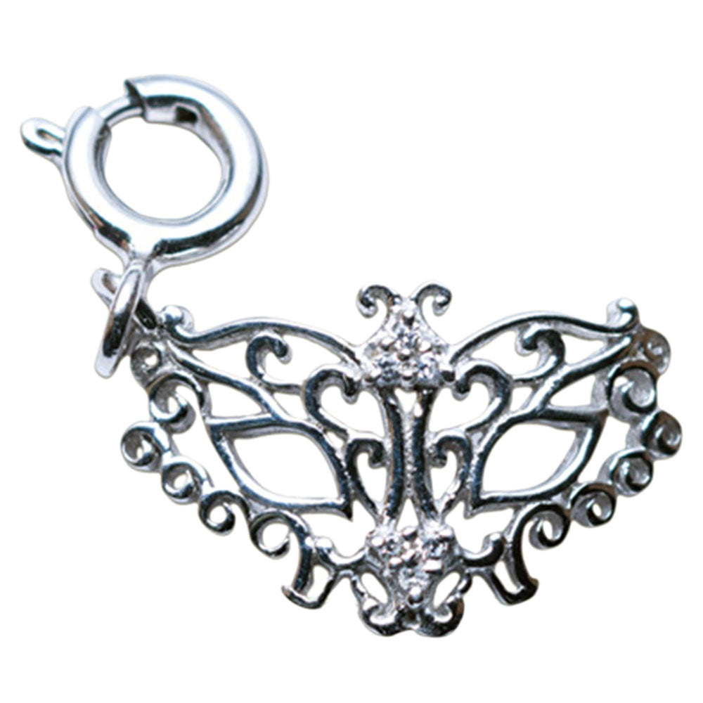 Woman of Mystery Mask Silver Charm