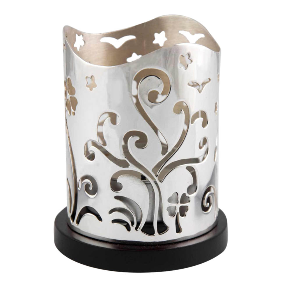 Choose Happy Silver-Plated Tealight Holder