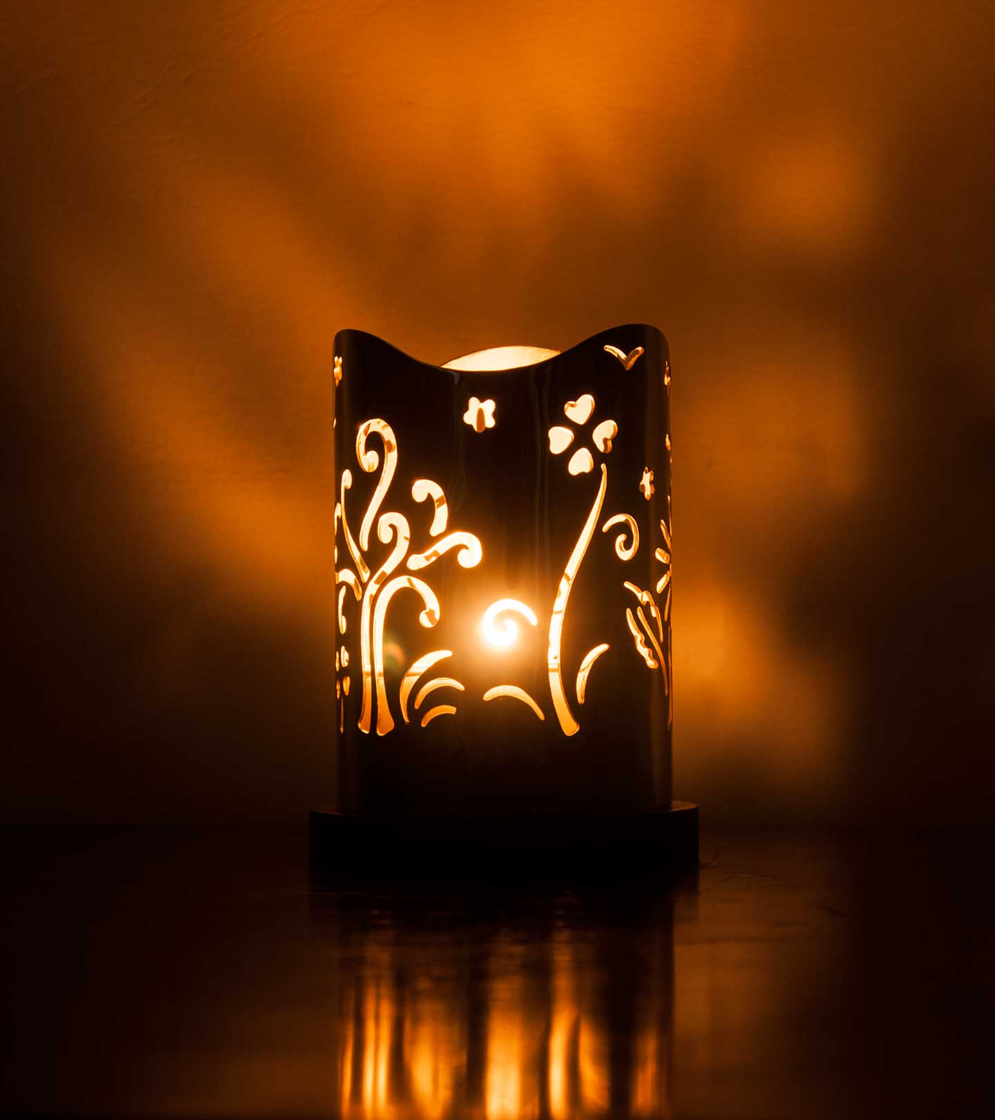 Choose Happy Silver-Plated Tealight Holder