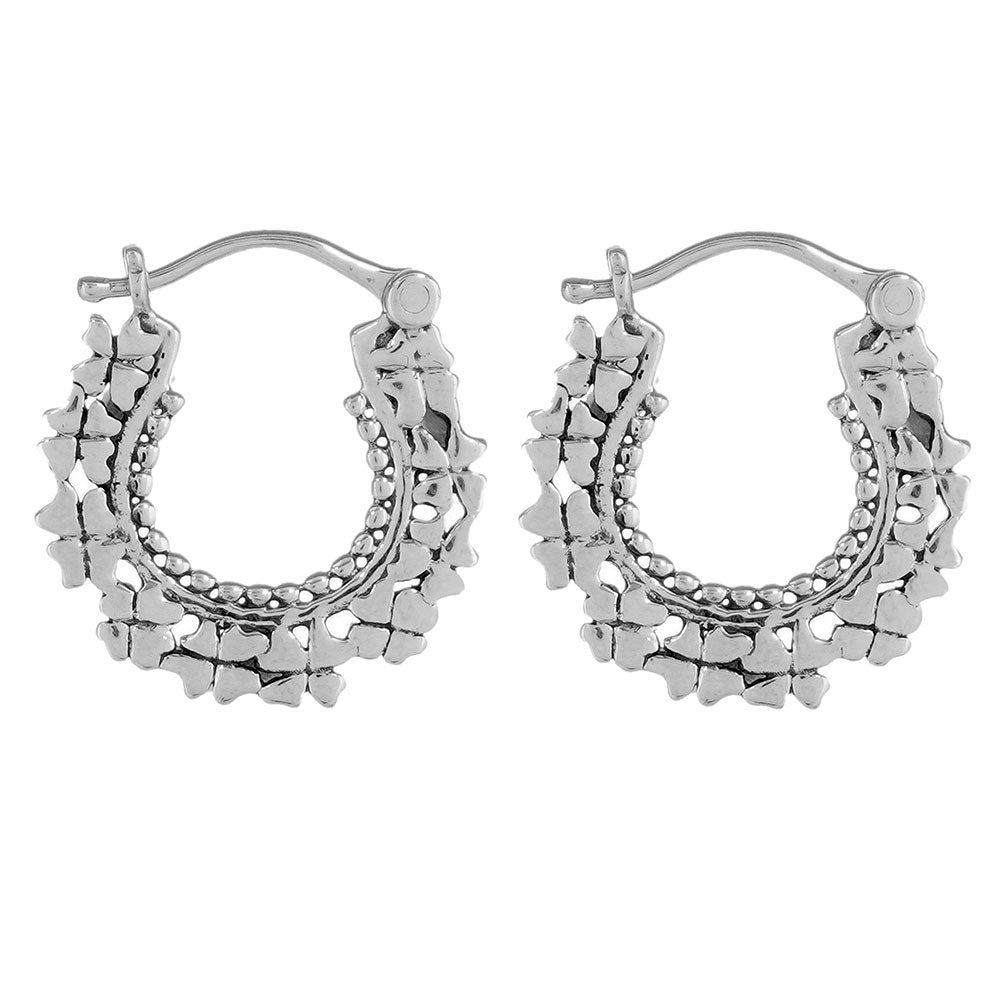 Clover Cluster Silver Baali Earrings