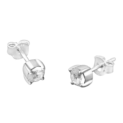 Swarovski Faceted Silver Stud Earrings