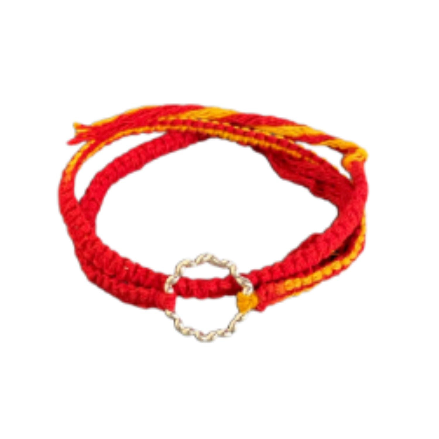 Ensemble Silver Pendant - Small with Wrap Around Moli Rakhi Bracelet