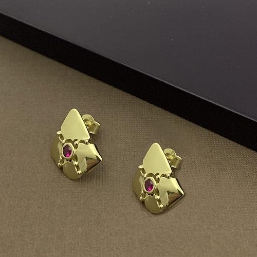 Ethereal Beauty Gold-Plated Silver Stud Earrings