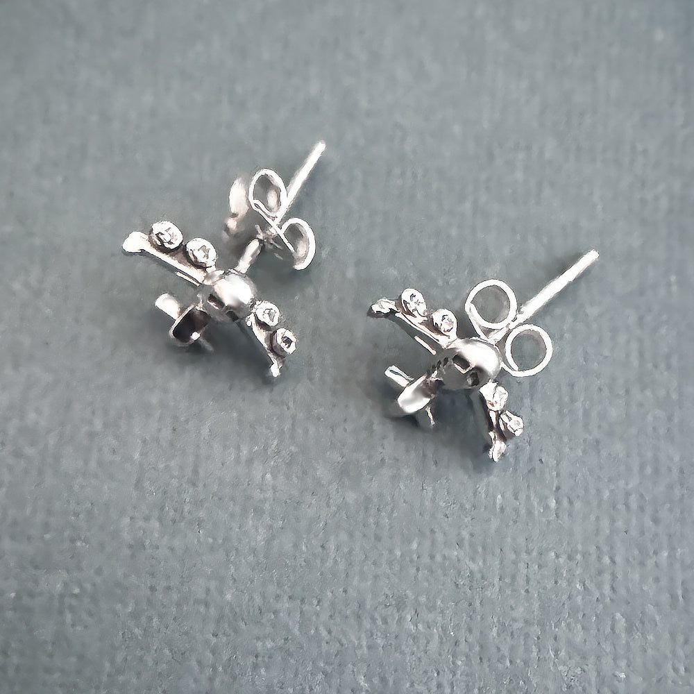 925 Silver Stud Earrings - Fourseven Fly Me Silver Studs