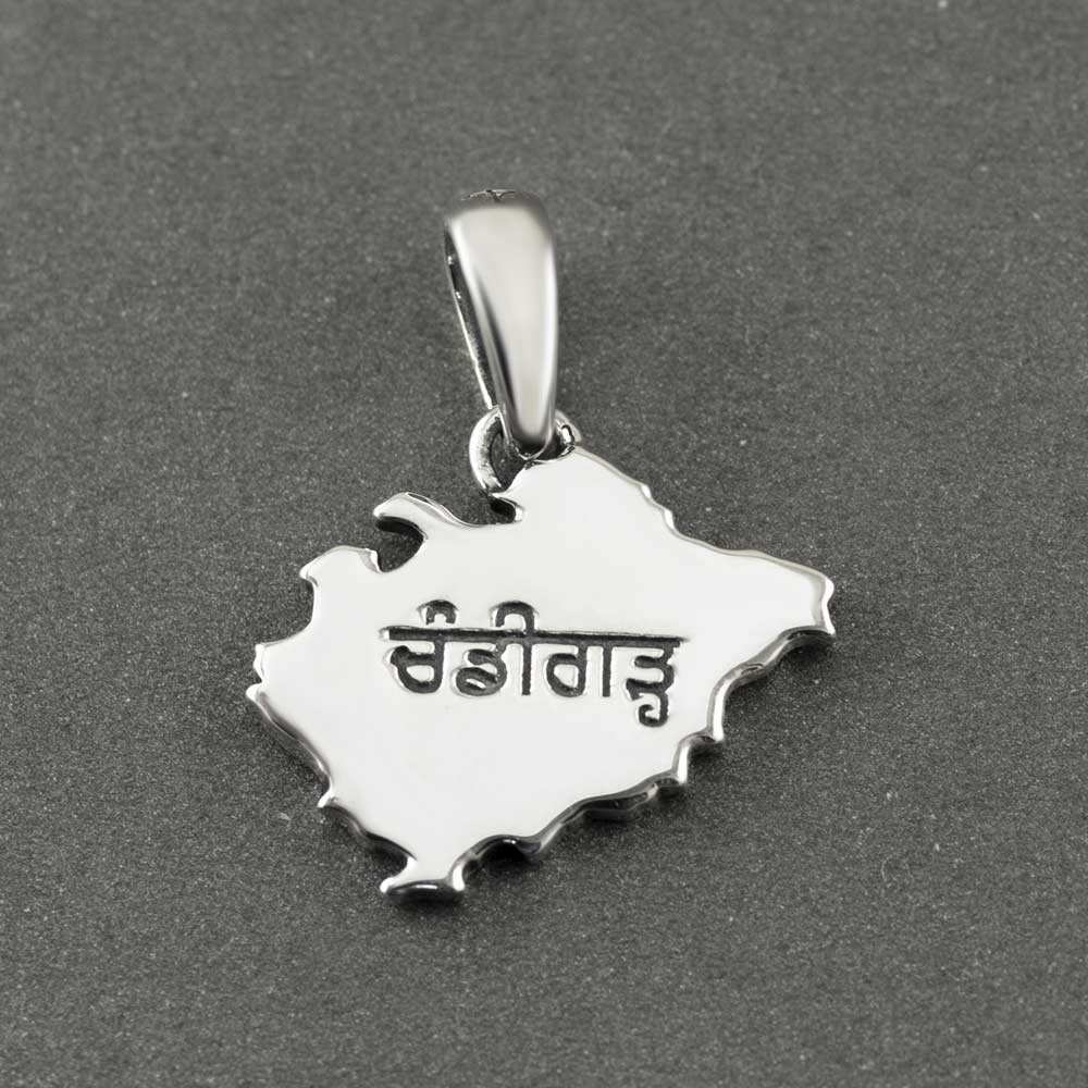 My Chandigarh State Silver Pendant