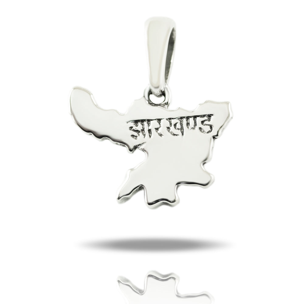 My Jharkhand State Silver Pendant