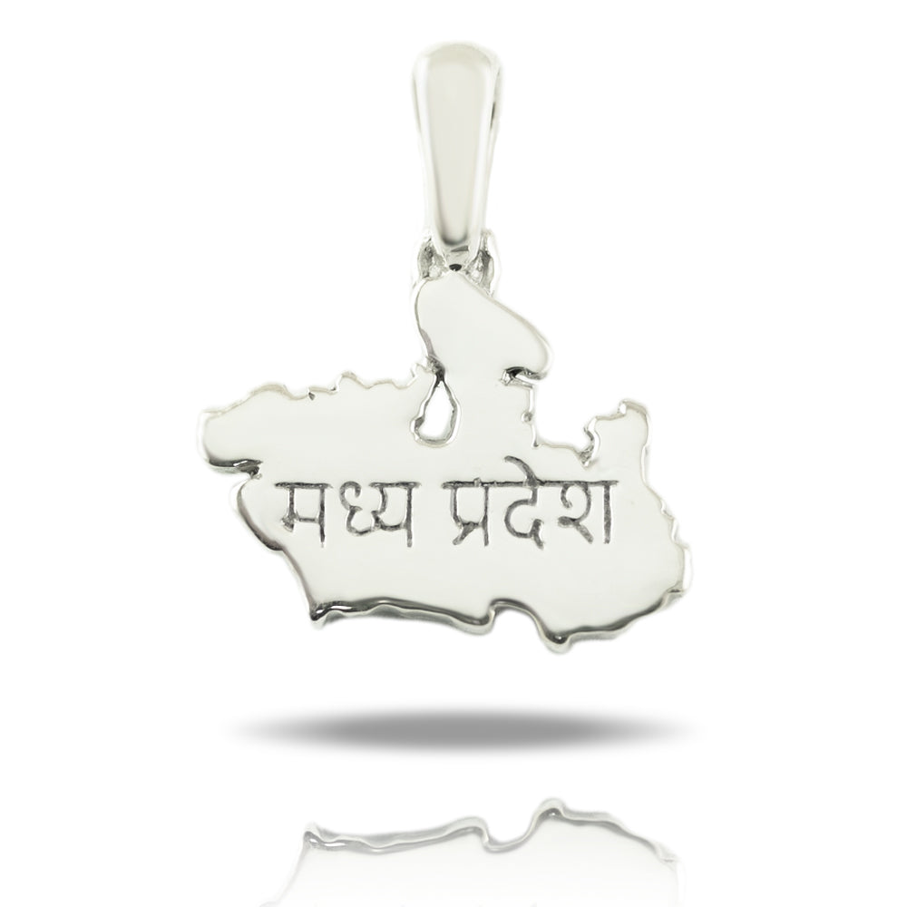 My Madhya Pradesh State Silver Pendant