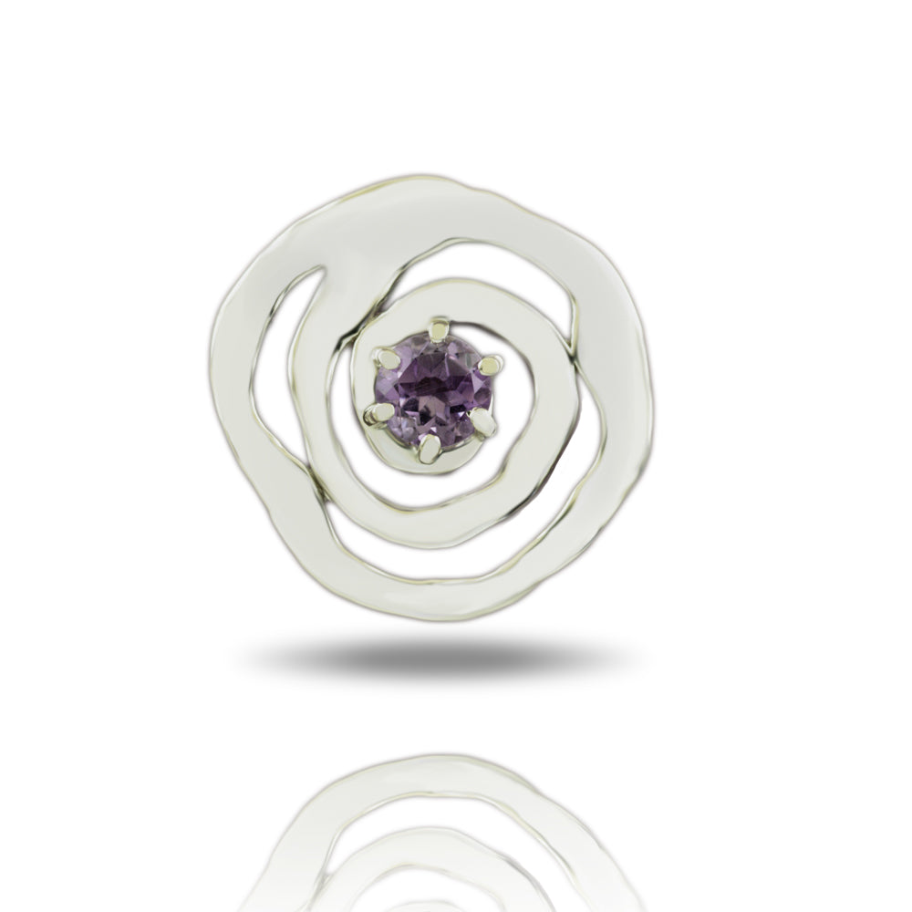 Amethyst Gemstone Sterling Silver Pendant for Women | FOURSEVEN