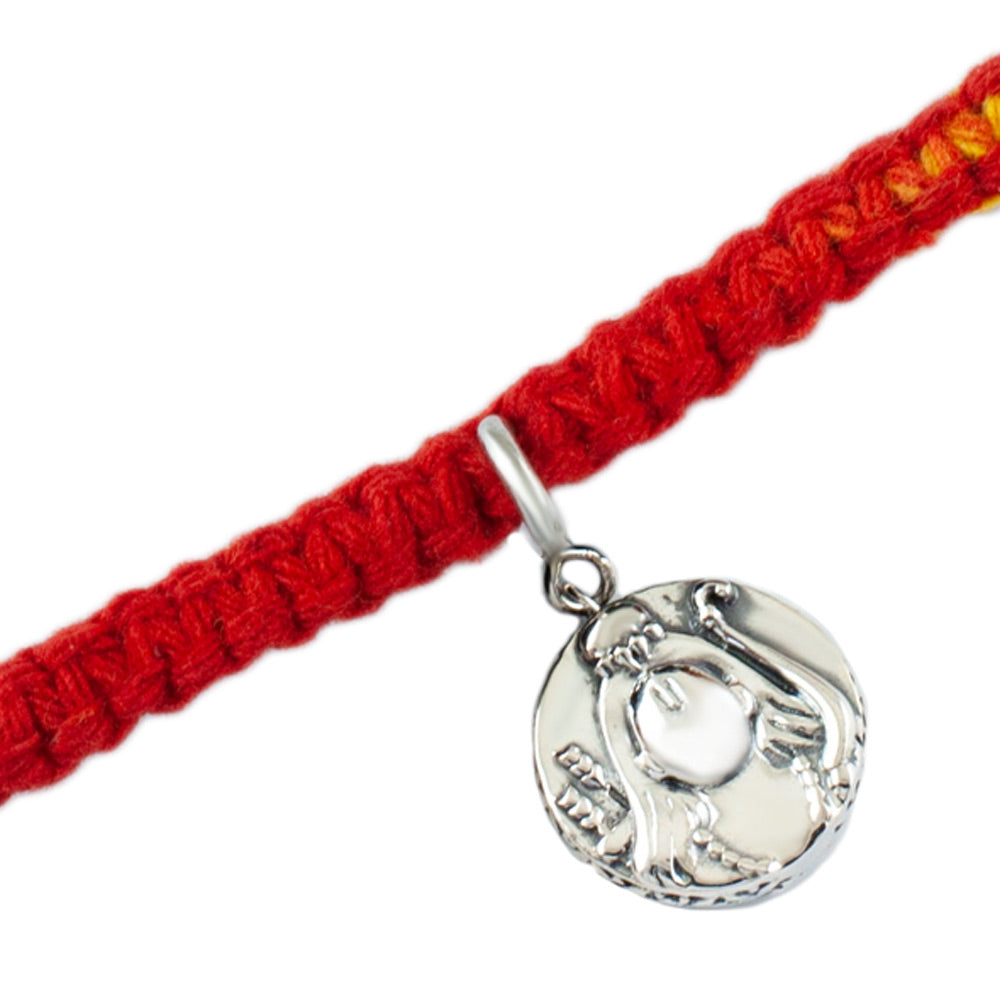 Rama Sita Aashirwaad Silver Charm Moli Rakhi Bracelet