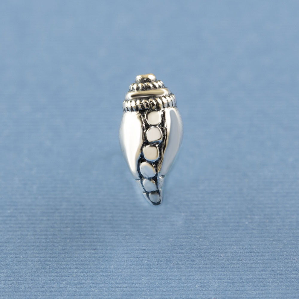 Sacred Shankh Silver Stud