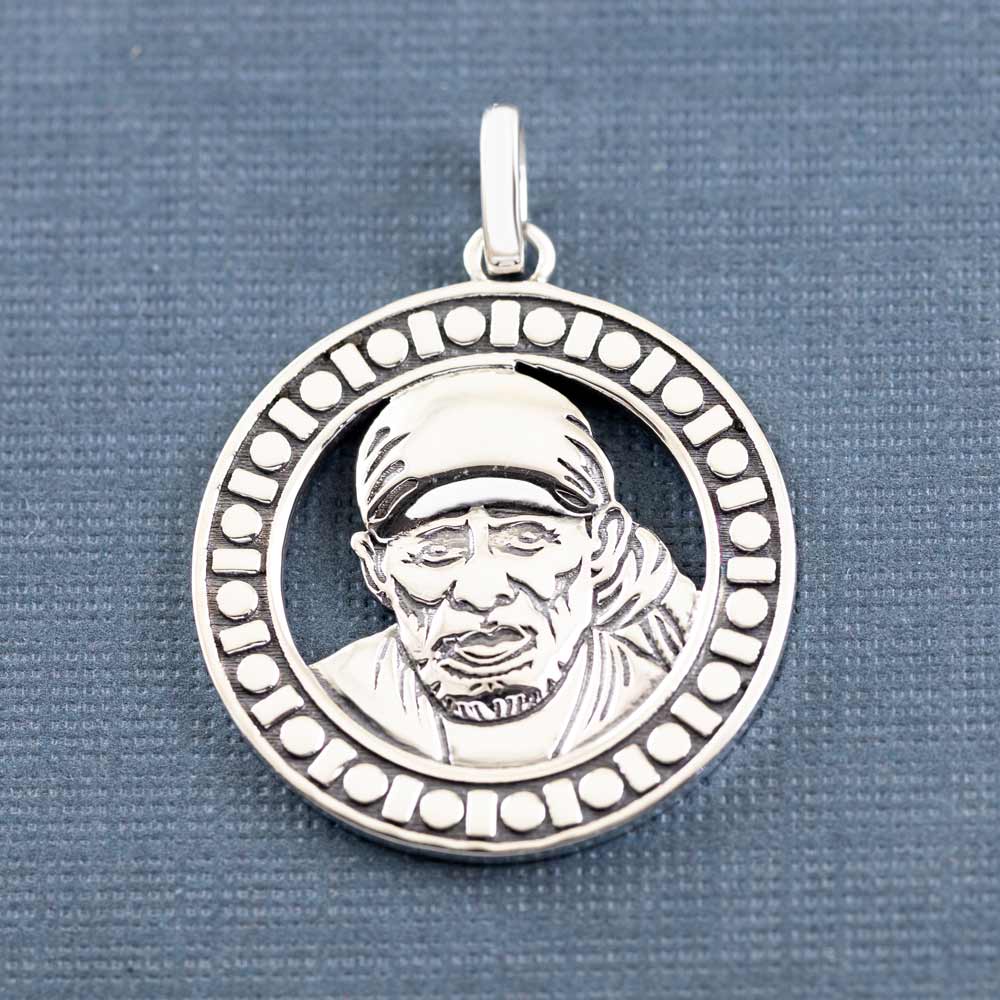 Sai Baba Silver Pendant