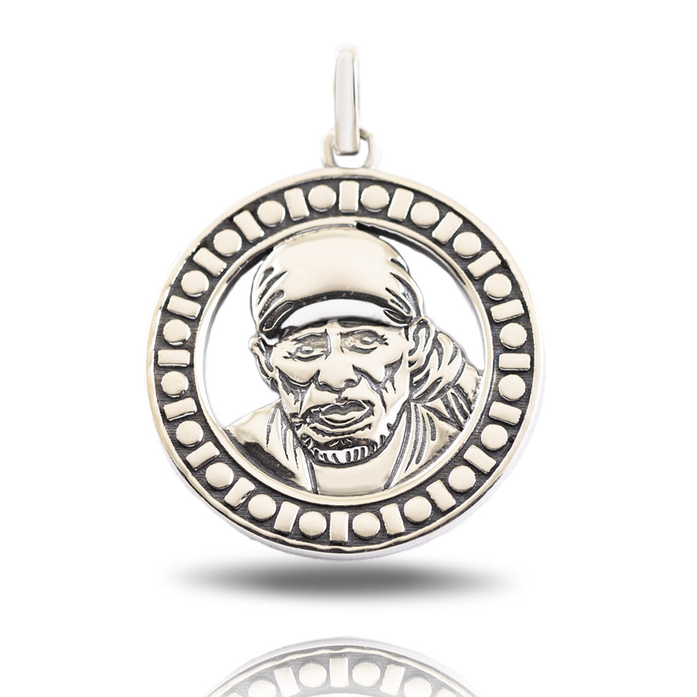 Sai Baba Silver Pendant