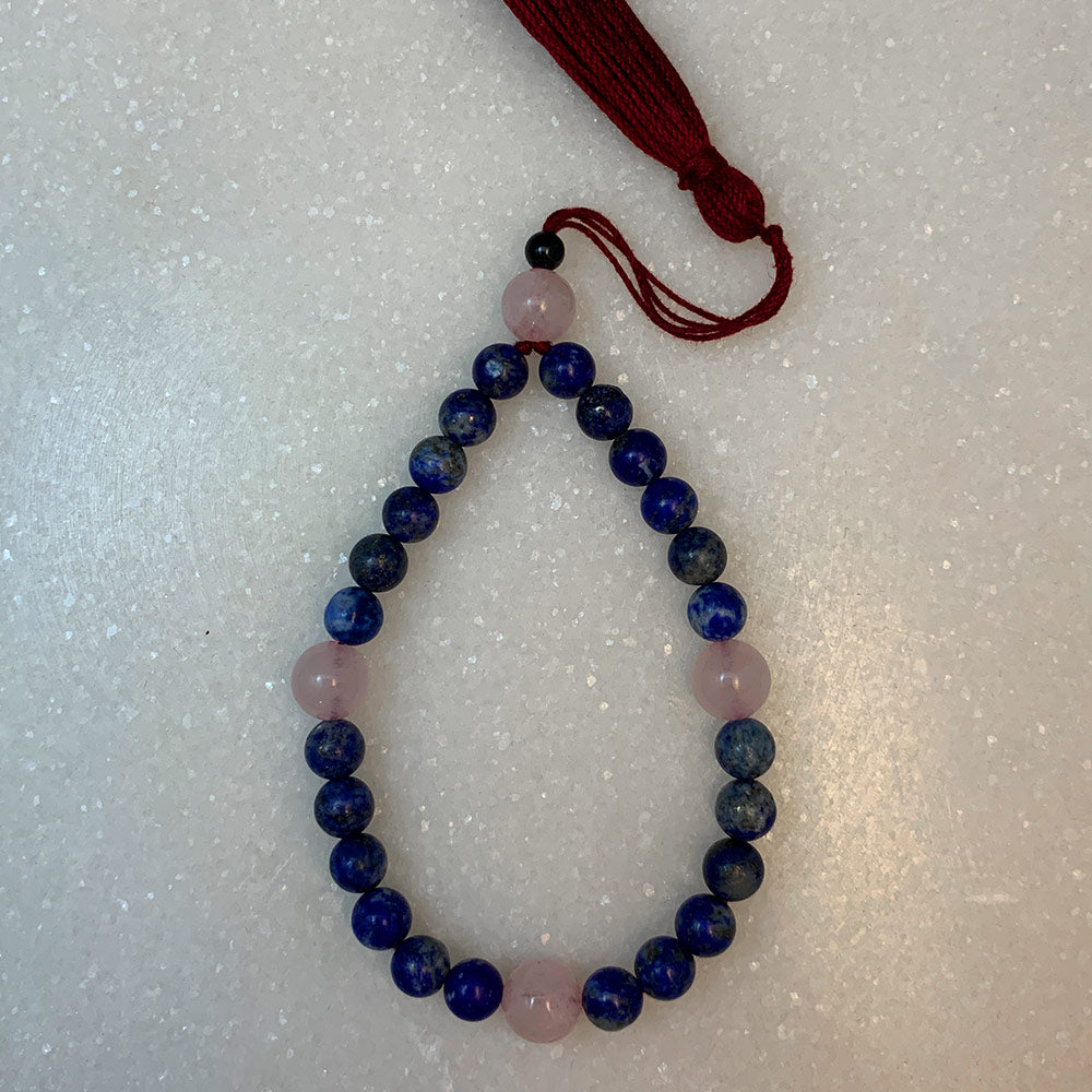 Love and Mindfulness Semi-Precious Japa Bracelet