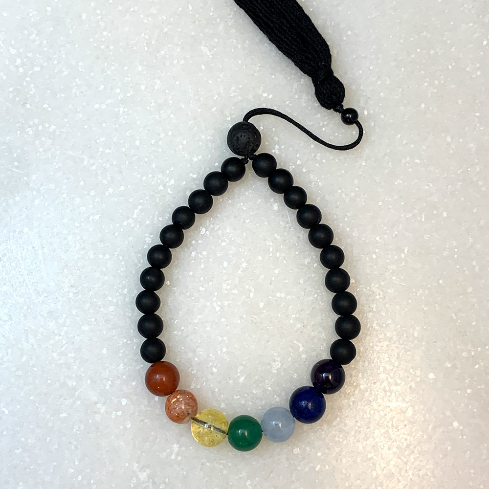 Seven Chakras Semi-Precious Japa Bracelet