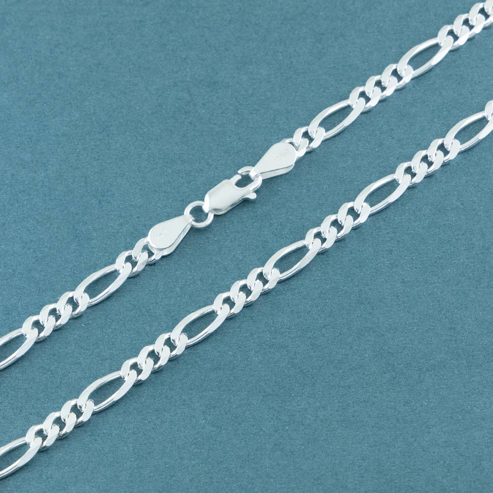 Silver Figaro Chain Bold-24