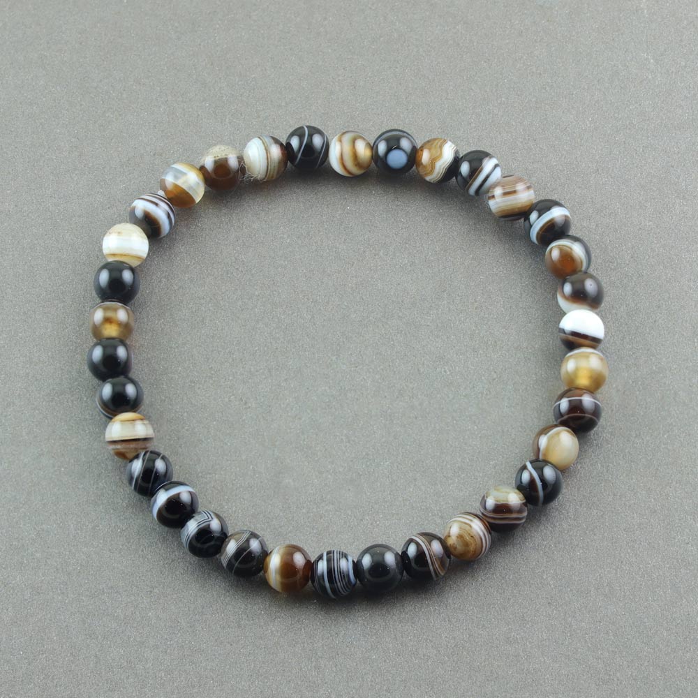 Sulemani Hakik Elastic Bead Bracelet with Labradorite Bead