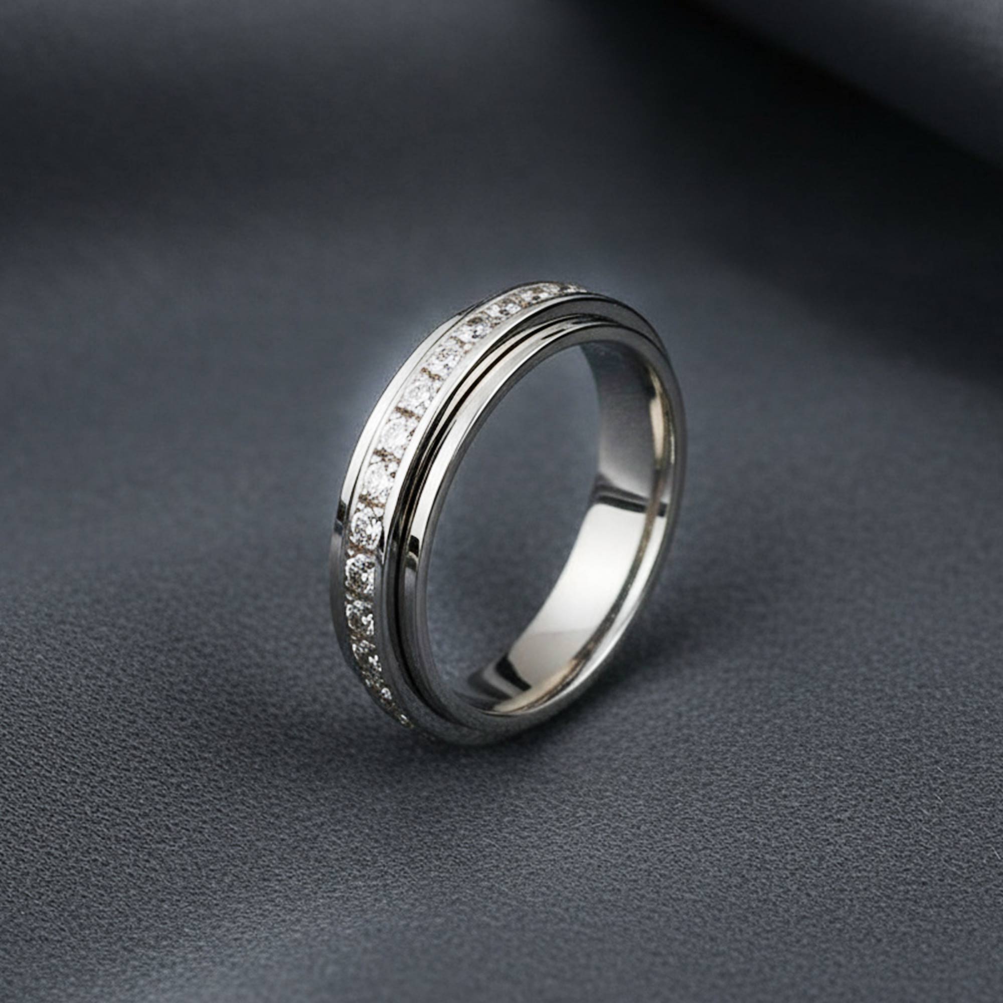 All That Glitters CZ Silver Band Ring-18