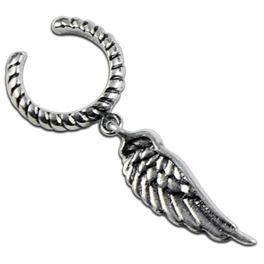 Fourseven Angel Wing Ear Cuff E-114-PL-S White-BG-Image