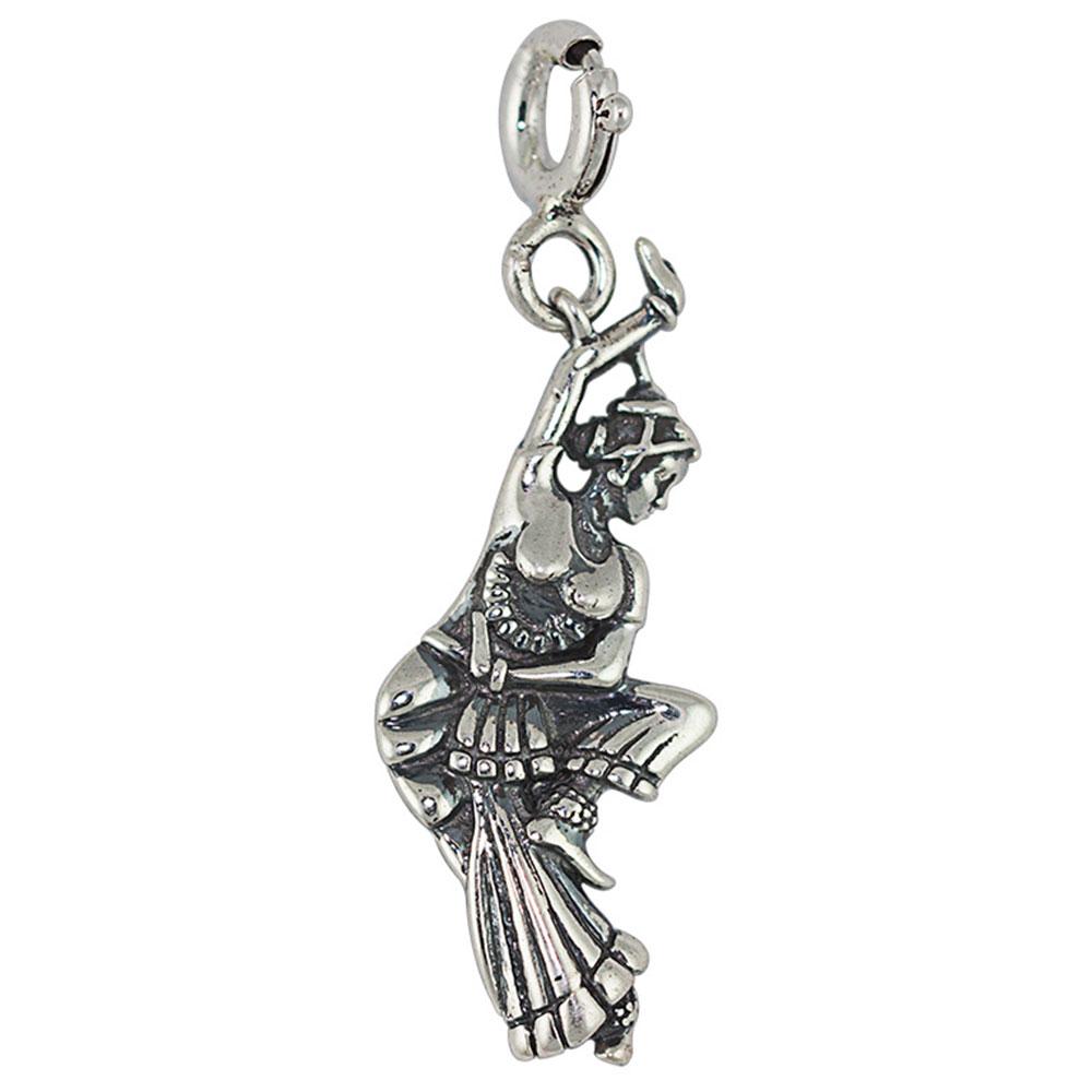 Fourseven Bharatnatyam Dancer Charm C-561-SI-S White-BG-Image