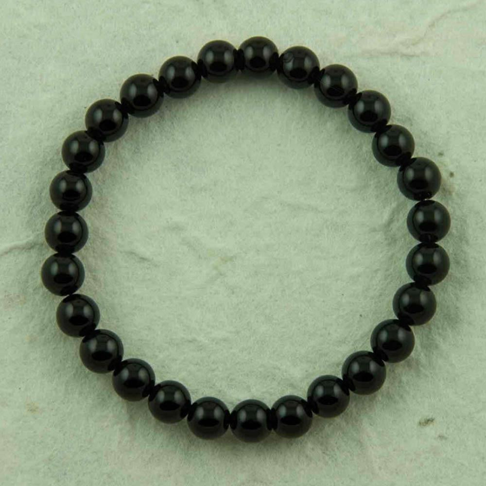 Fourseven Black Onyx Bead Bracelet B-93-SI-BLO Base-Image