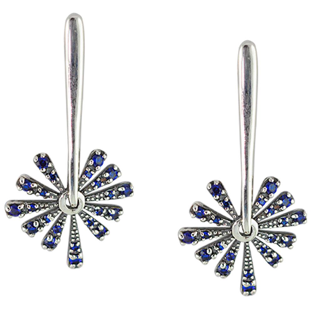 Fourseven Blue Starburst Earrings E-250-PL-S White-BG-Image