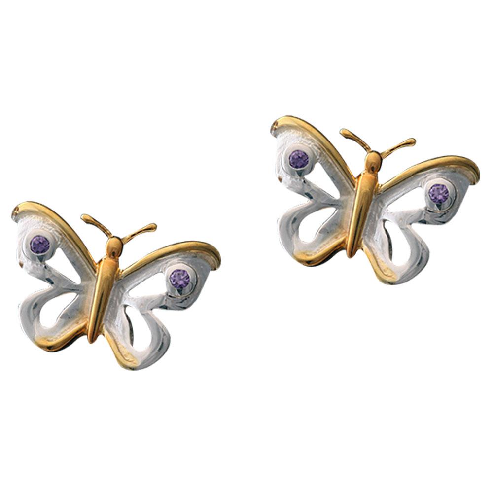 Fourseven Butterfly Stud Earrings E-67-SI-S White-BG-Image