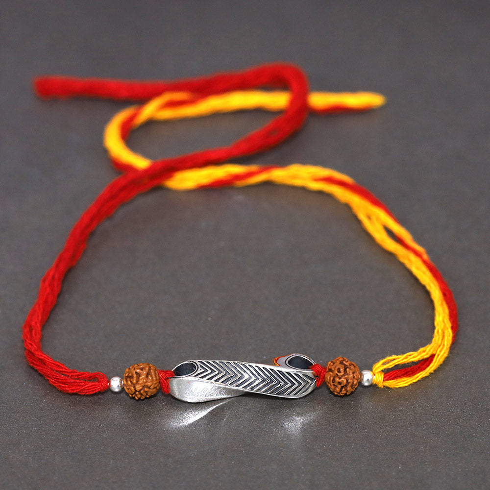 Chevron Vortex Silver Pendant Moli Rakhi