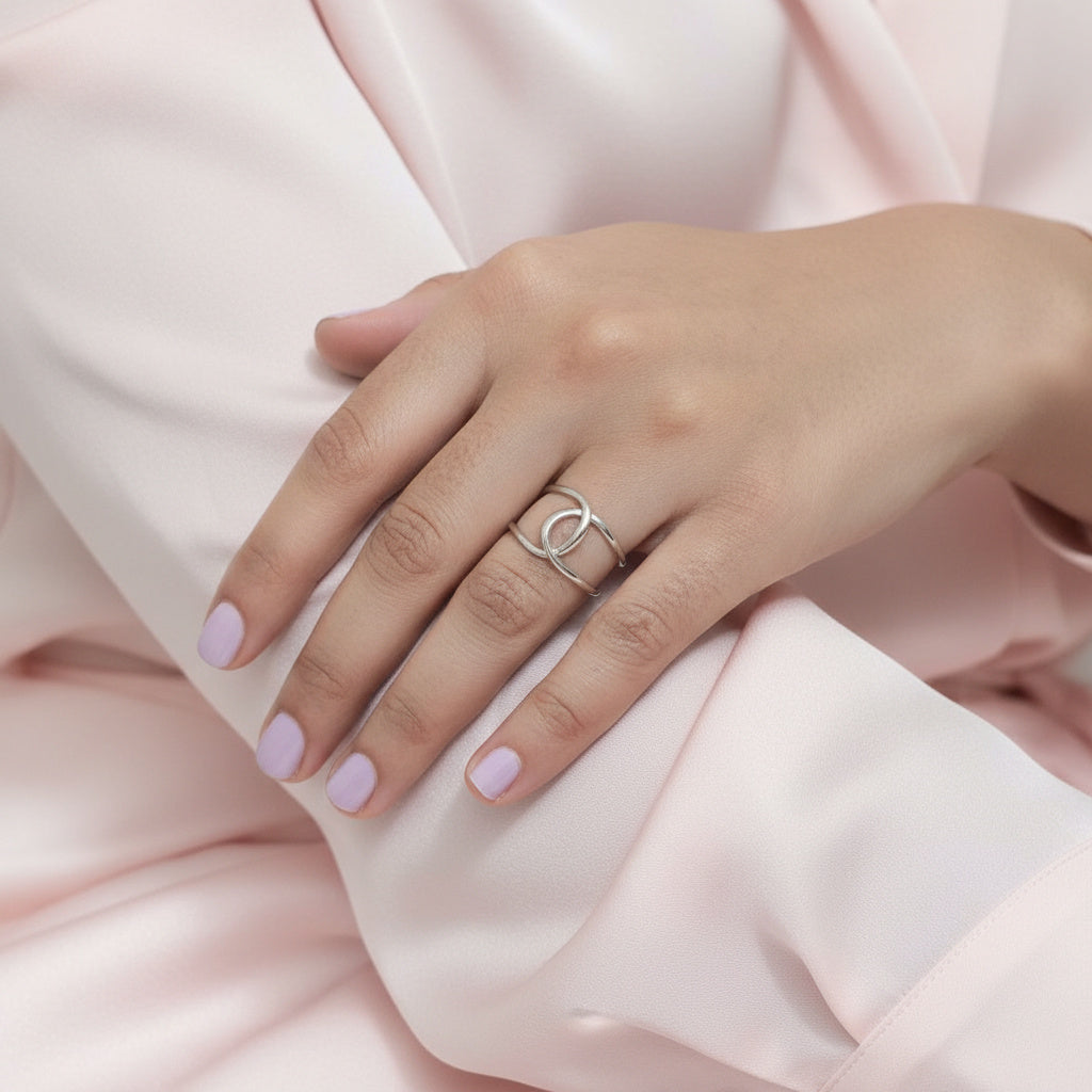 Connexion Adjustable Silver Ring