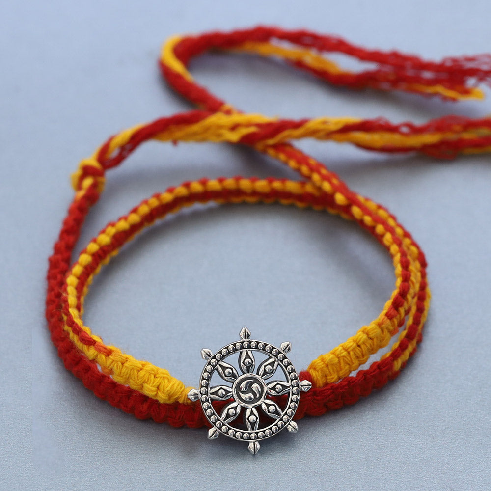 Dharma Chakra Silver Pendant Moli Rakhi