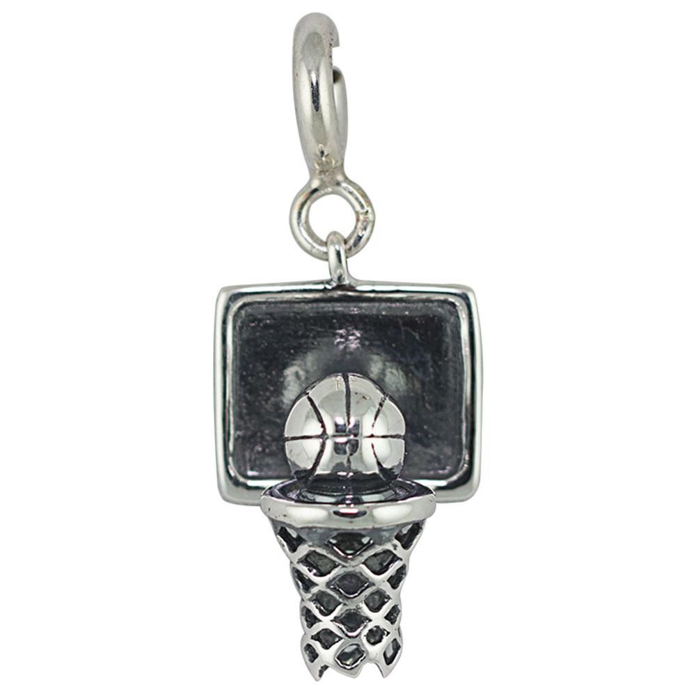 Fourseven Dunk It! Basketball Charm C-563-SI-S White-BG-Image