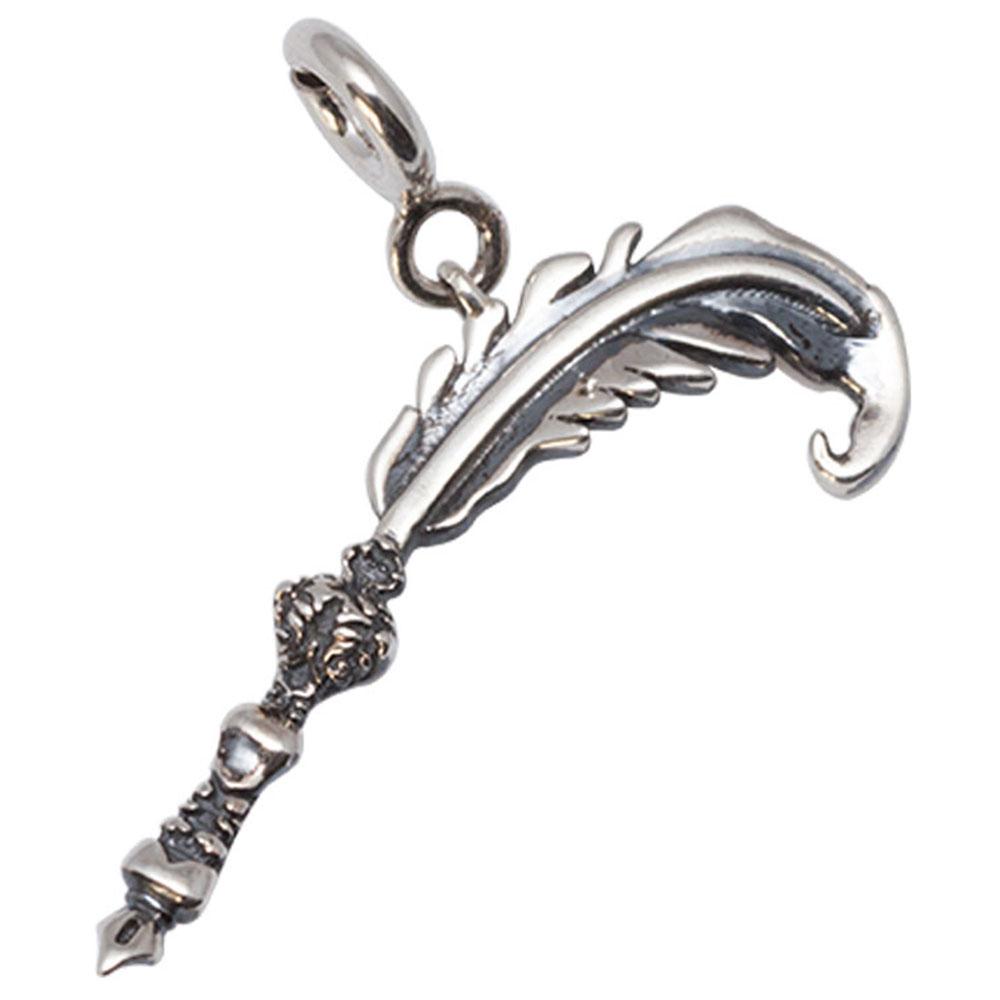Fourseven Enchanted Quill Feather Pen Charm C-739-PL-S White-BG-Image