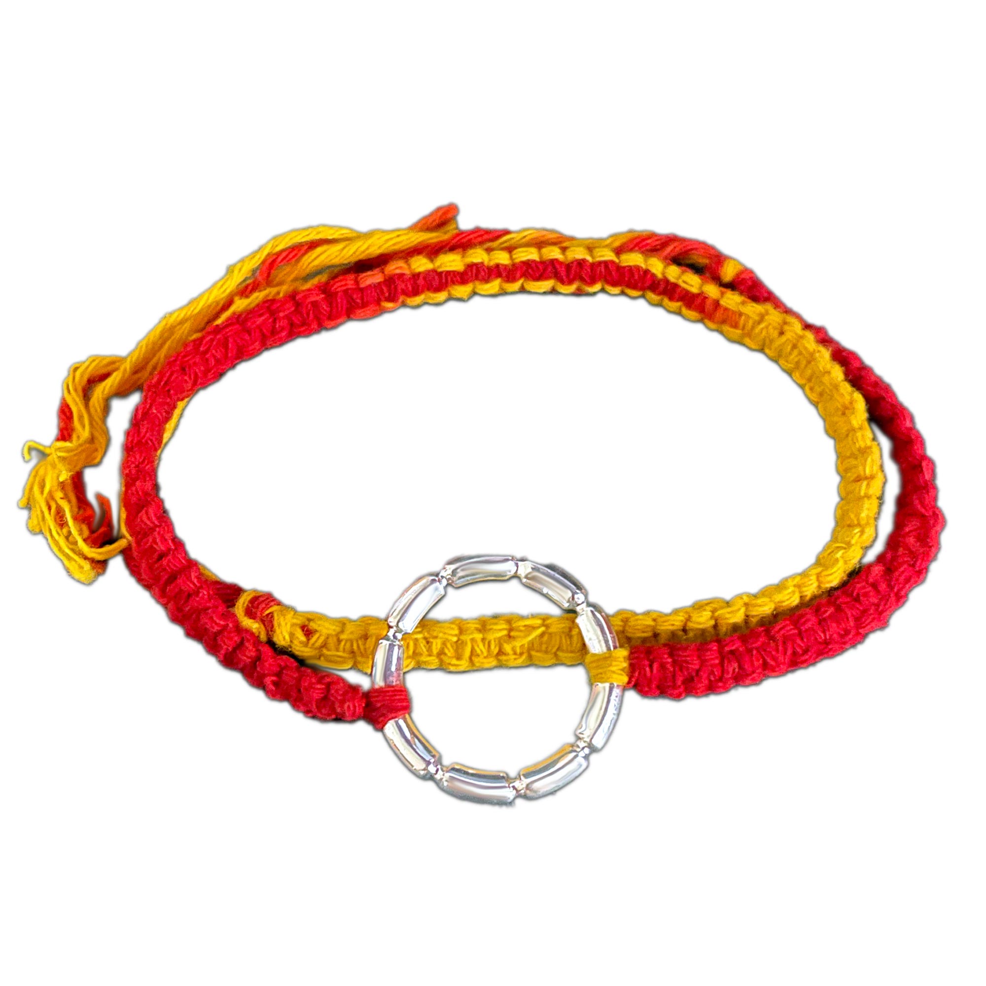 Ensemble Silver Pendant - Large with Wrap Around Moli Rakhi Bracelet