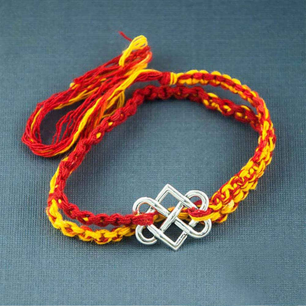 Eternal Connection Silver Pendant Moli Rakhi Bracelet