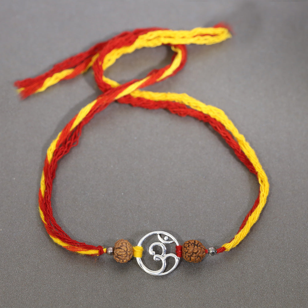 Eternal Om Silver Pendant Moli Rakhi