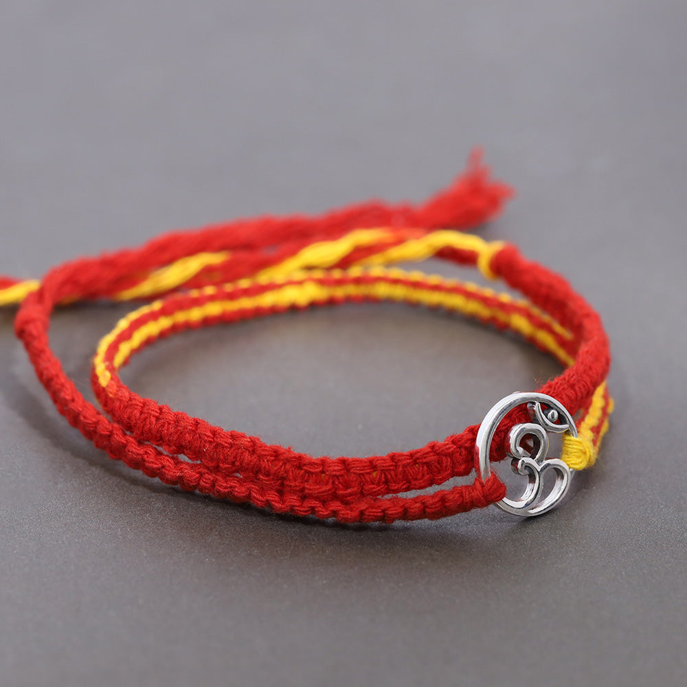 Eternal Om Silver Pendant Moli Rakhi