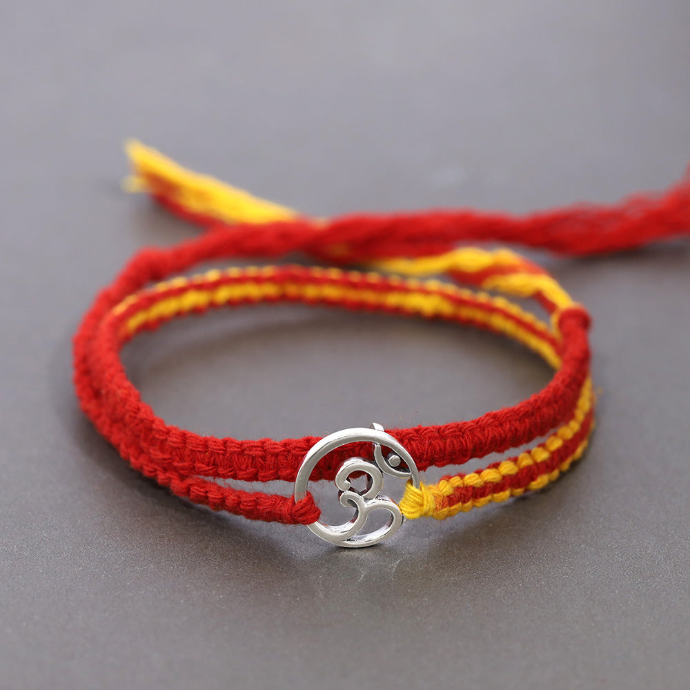 Eternal Om Silver Pendant Moli Rakhi