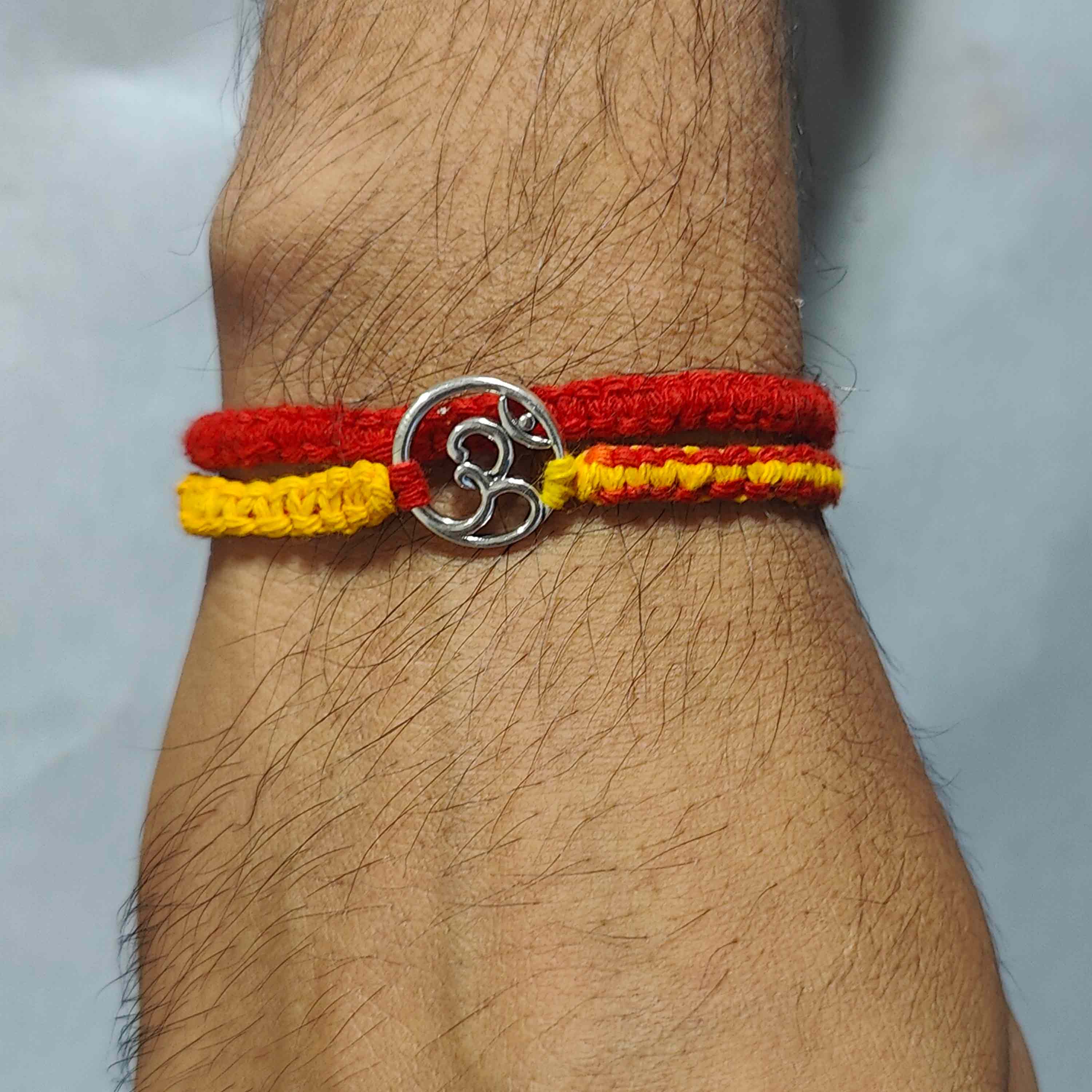 Eternal Om Silver Pendant Moli Rakhi