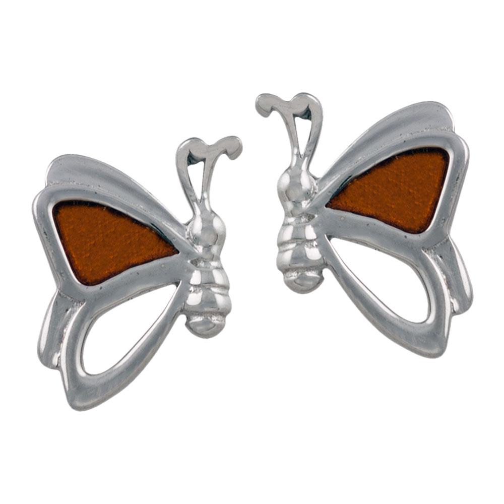 Fourseven Flutterby Butterfly Stud Earrings E-368-PL-S White-BG-Image