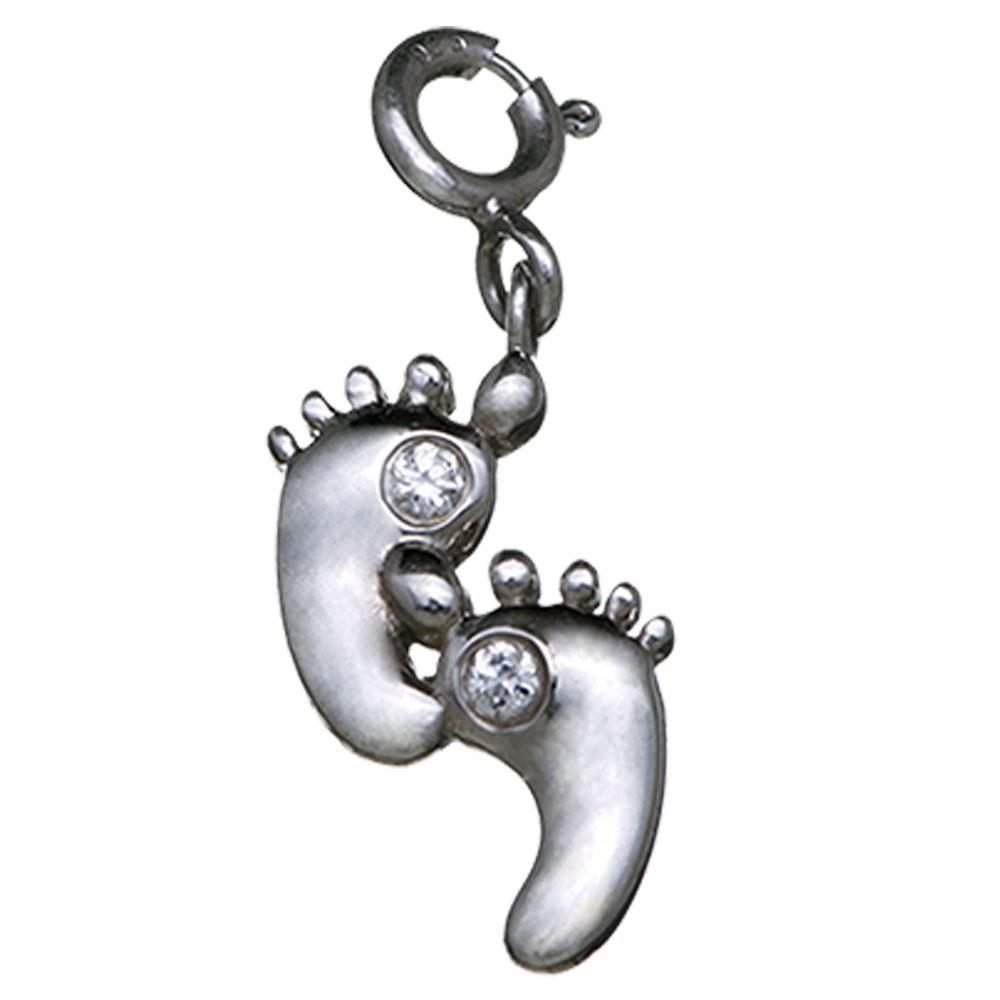 Fourseven Footprints Charm C-719-SI-S White-BG-Image