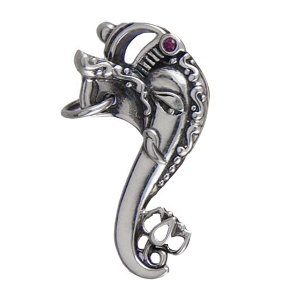 Fourseven Ganapati Brooch BR-68-SP-S White-BG-Image